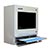 Armoire industrielle pour écran tactile vue sur le côté avec tiroir ouvert | PENC-450 