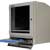 Armoire pour PC, PENC-800 - vue de côté avec le tiroir pour le clavier/la souris ouvert