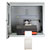 Capot pour imprimante PPRI-400 en acier doux avec porte de devant ouverte 